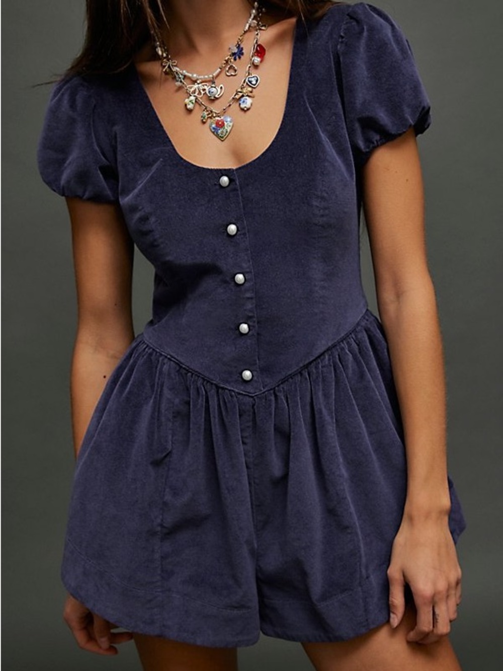 Free People Silver Bells Romper